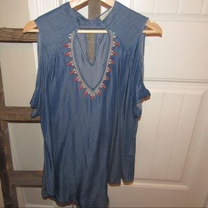 Jean color blouse